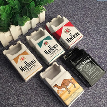 Tobacco cigarette Box Ashtray design Fashion Bedroom Living Room Ash Tray Ceramic Ashtray Cigarette Ashtray 2024 - buy cheap
