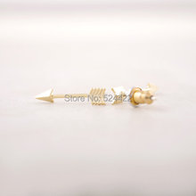 2017 New Arrival Fashion Gold Pink Gold Arrow studs Earrings 10 pairs/lot Free Shipping  ED001 2024 - buy cheap