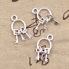 8pcs Charms Bunch Of Keys 26x12mm Antique Tibetan Silver Color Pendant Findings Accessories DIY Vintage Choker Handmade Jewelry 2024 - buy cheap