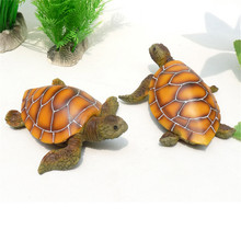 Искусственная черепаха из полиполимера для аквариума, украшение для аквариума, украшение для черепахи, игрушки для черепахи 2024 - купить недорого