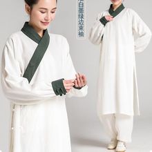 unisex 2pcs/set top quality linen wudang tai chi suits kung fu clothing shaolin monk taoist robe martial arts wushu uniforms 2024 - buy cheap
