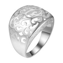 Anel totalmente brilhante banhado a prata, anel moderno para homens e mulheres, rouxcglfz wxxneatacado 2024 - compre barato