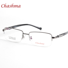 Chashma-gafas ligeras de titanio para hombre, lentes ópticas de medio Marco, anchas, para cara grande 2024 - compra barato