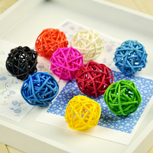 Bolas de vime coloridas com 7 espaços de vime para crianças, bola de brinquedo para estúdio fotográfico, acessórios de decoração diy, ornamento de adereços de fotografia 2024 - compre barato