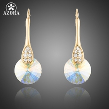 AZORA-pendientes de cristal austriaco para mujer, Color dorado, cambio rápido, Color Stellux, TE0228 2024 - compra barato