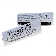 Batería de litio recargable TrustFire Protected TR 18650, 2000mAh, 3,7 V, con fuente de alimentación PCB para linternas LED, 5 unids/lote 2024 - compra barato
