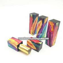 12.1MM Empty Lipstick Tube Colorful Cosmetic Magnetic Buckle Rainbow Lip Balm Tube Empty Gold Square Lipstick Container 20pcs 2024 - buy cheap