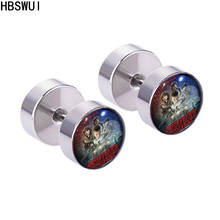 HBSWUI Stranger Things Stud Earring High Quality Classic TV Movie Anime Metal Fashion Jewelry Cosplay Girls Men Gifts 2024 - buy cheap