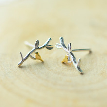DreamySky 100% Pure Silver Color  Bird Tree Earrings For Women Girls Christmas Gift Brincos Pendientes 2024 - buy cheap
