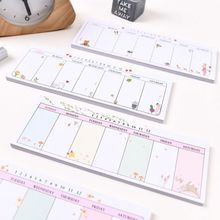 1PC Fashion Cute Cartoon Weekly Planner Agenda Schedule Memo Pad Sticky Notes School Office Supplies Stationery Kids 2024 - buy cheap