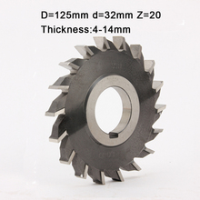 high speed steel wood cutter 1pc 125mm4*5*6*8*10*12 straight tooth mill three blade cutter metal milling cutter 2024 - buy cheap