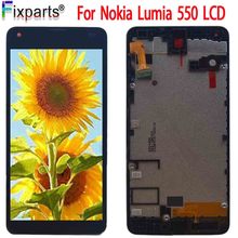 Оригинальный экран для Nokia Lumia 550 ЖК-дисплей + кодирующий преобразователь сенсорного экрана в сборе запасные части для Nokia 550 RM-1127 LCD 2024 - купить недорого