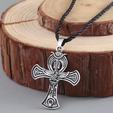 CHENGXUN Norse Viking Amulet Pendant Necklace Punk Style Cross Antique Irish Druid Vintage Pendant Necklace Men Jewelry 2024 - buy cheap