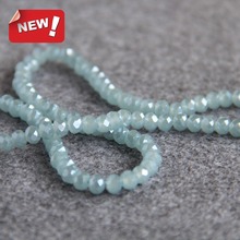 New For Necklace&Bracelet 3*4mm Faceted Light Blue AB+ Colorful Glass Crystal Beads Stone Beads Loose DIY Fashion Jewelry Making 2024 - buy cheap