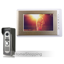 FREE SHIPPING 7" Home Color Screen Video Door phone Intercom Bell System 1 Doorbell Camera + 1 Golden Monitor IN STOCK Wholesale 2024 - buy cheap