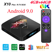 R-TV BOX X10 Plus Android 9.0 Smart TV Box Allwinner H6 2.4G WiFi 4GB RAM 32GB/64GB ROM Set Top Box USB3.0 H.265 6K Media Player 2024 - buy cheap