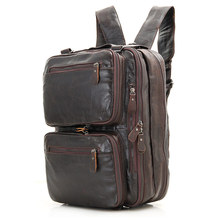 Рюкзак Nesitu из натуральной кожи черного, коричневого, кофейного цвета, Мужской Дорожный портфель, сумка на плечо # M7014 2024 - купить недорого
