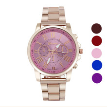 Luxury Stylish Fashion Stainless Steel Quartz Sports Dial Wrist Watch geneva watch women gold  wall clock sticker erkek saat 2024 - buy cheap