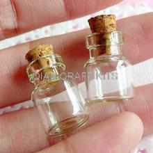 60pcs Mini Glass Jars Bottles with Corks (18mm x 13mm) - for Miniature Food Sweets Craft, Kitsch Jewelry Pendants Making 2024 - buy cheap