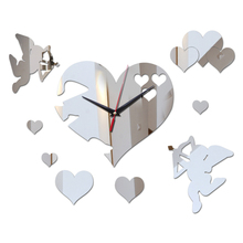 Hot 2019 Moderno diy relógio de parede relógios europa viva grande espelho acrílico decorativo 3D horloge de Decoração Para Casa 2024 - compre barato
