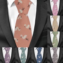 Nuevas corbatas con dibujos para hombre, de algodón, estampadas, para hombre, corbata, corbata para hombre, corbata para negocios, corbatas para novio de 7cm de ancho 2024 - compra barato