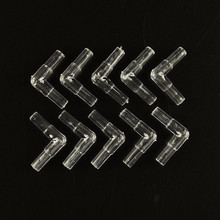 10X 4mm Clear Elbow Connector Plastic Fish Tank Aquarium Air Line Tubing Connector Accessories Profession Great 2024 - buy cheap