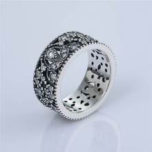 Anéis de prata esterlina 925 autêntica para dia dos namorados femininos anel estilo vintage atacado joias femininas faça-você-mesmo ondulado 2024 - compre barato