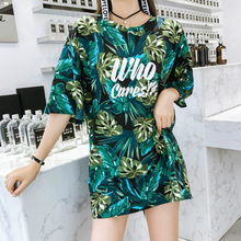 2019 new summer loose fashion casual hip hop home holiday half sleeve shirt five-point sleeve t-shirt female 2024 - buy cheap