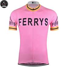 Classical Retro NEW pro Bike Team PINK Cycling Jersey Breathable Customized JIASHUO 2024 - buy cheap
