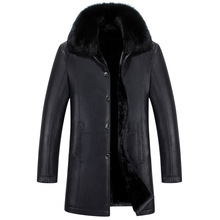 Chaqueta de piel gruesa para hombre, abrigo de invierno, versión coreana, de terciopelo, talla grande 4XL, M-XXXL 2024 - compra barato