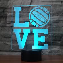 Love 3d-Lámpara Led con Sensor de cambio de 7 colores, luz nocturna 3d con letras remotas, decoración de la habitación del hogar, escritorio, mejor regalo para niños 2024 - compra barato