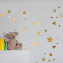 Gold stars wall decal vinyl stickers-  golden Star Kids Rooms Wall Art Nursery Decor Stickers 2024 - buy cheap