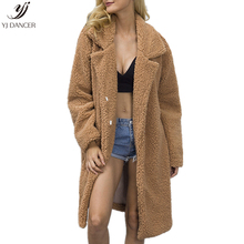 Novo casaco de pele feminina 2018 inverno moda imitação casaco de pele grosso quente jaqueta solta manga longa grande tamanho casaco h0286 2024 - compre barato
