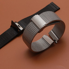 Ремешок для часов серебристый из нержавеющей стали, сменный браслет с застежкой для дайвинга, 18 мм 20 мм 21 мм 22 мм 24 мм 2024 - купить недорого