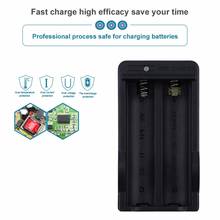 18650 Battery Charger Double Charging Ports Black EU/UK Plug 100-240V Wall Battery Charger Quick Charge Compatible Phone Charger 2024 - buy cheap