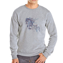 Sudaderas con capucha de caballo volador para hombre, sudadera de algodón transpirable con diseño de moda, ropa de calle informal, tops divertidos 2024 - compra barato