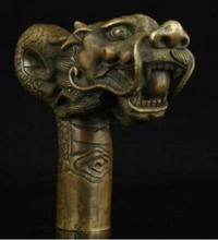 Yu bronze cobre puro boá sorte china, velha artesanal escultura em bronze de dragão, serra de cana, cabeça de muletas 2024 - compre barato