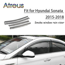 Atreus 1 комплект ABS для 2018 2017 2016 2015-2011 Hyundai Sonata аксессуары Автомобильные дефлекторы от солнца на вентиляционное отверстие козырек от дождя 2024 - купить недорого