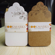 20pcs White and Kraft Bookmark Blank Flower Design Kraft Gift Tags Price Label DIY Paper Hang Tags Bookmarks 5.2x10cm 2024 - buy cheap