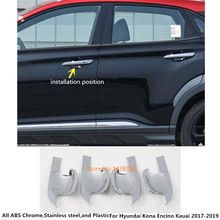 Capa automotiva para hyundai kona encino kauai, 2017 2018 2019 2020, 4 peças, acabamento em abs, conjunto de acabamento 2024 - compre barato