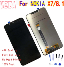 Weida para nokia 8.1 ta-1131 lcd screen display toque digitador assembléia para nokia x7 display com ferramenta 2024 - compre barato