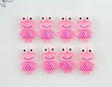 20pcs lovely Glitter Pink Frog Cabochons (15x20mm) Cell phone decor, hair pin, rings DIY-SZ0264a 2024 - buy cheap