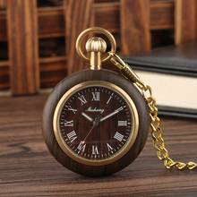 Creative Wood Watch Men Pocket Watches Retro Walnut Wood Case Standard Round Dial Jewelry Quartz Clock Hours Art Collectibles 2024 - buy cheap