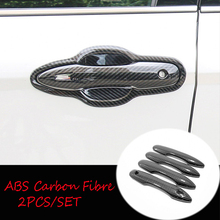 4 Pcs/set ABS Carbon fibre Car Exterior Door Handle Grab Cover Trim Car styling Accessories For Toyota Camry 8th 2018 2019 2024 - compre barato
