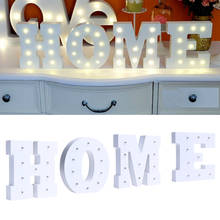 Wooden LED Lights Decoration Letter A to Z Light Room Fairy Lamp Alphabet Marquee Signs For Party Home Decoration Accessories 2024 - buy cheap