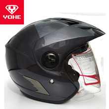 2019 New YOHE Motocross Motorcycle Helmets  3/4 Face OFF Road Motorbike Helmet made of ABS with PC Lens Visor the brim of a hat 2024 - buy cheap