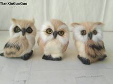 simulation owl about 9x7cm hard model prop polyethylene& furs owls one lot/3 pcs handicraft, home decoration toy s1742 2024 - buy cheap