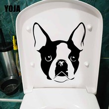 YOJA 20.9X24CM Boston Terrier Wall Sticker Toilet Decal Dog Pet Home Decor Art Mural  T5-1451 2024 - buy cheap