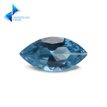 Tamanho da pinça 3x6 ~ 8x16mm 120 #, forma brilhante da maquise, corte sintético, pedra azul para joias 2024 - compre barato