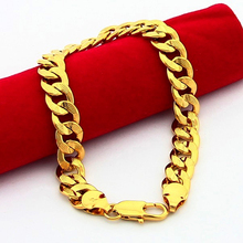men jewelry drop SHIPPING,wholesale fashion gold color 10MM MEN'S BRACELET ,fashion bracelet 2024 - buy cheap